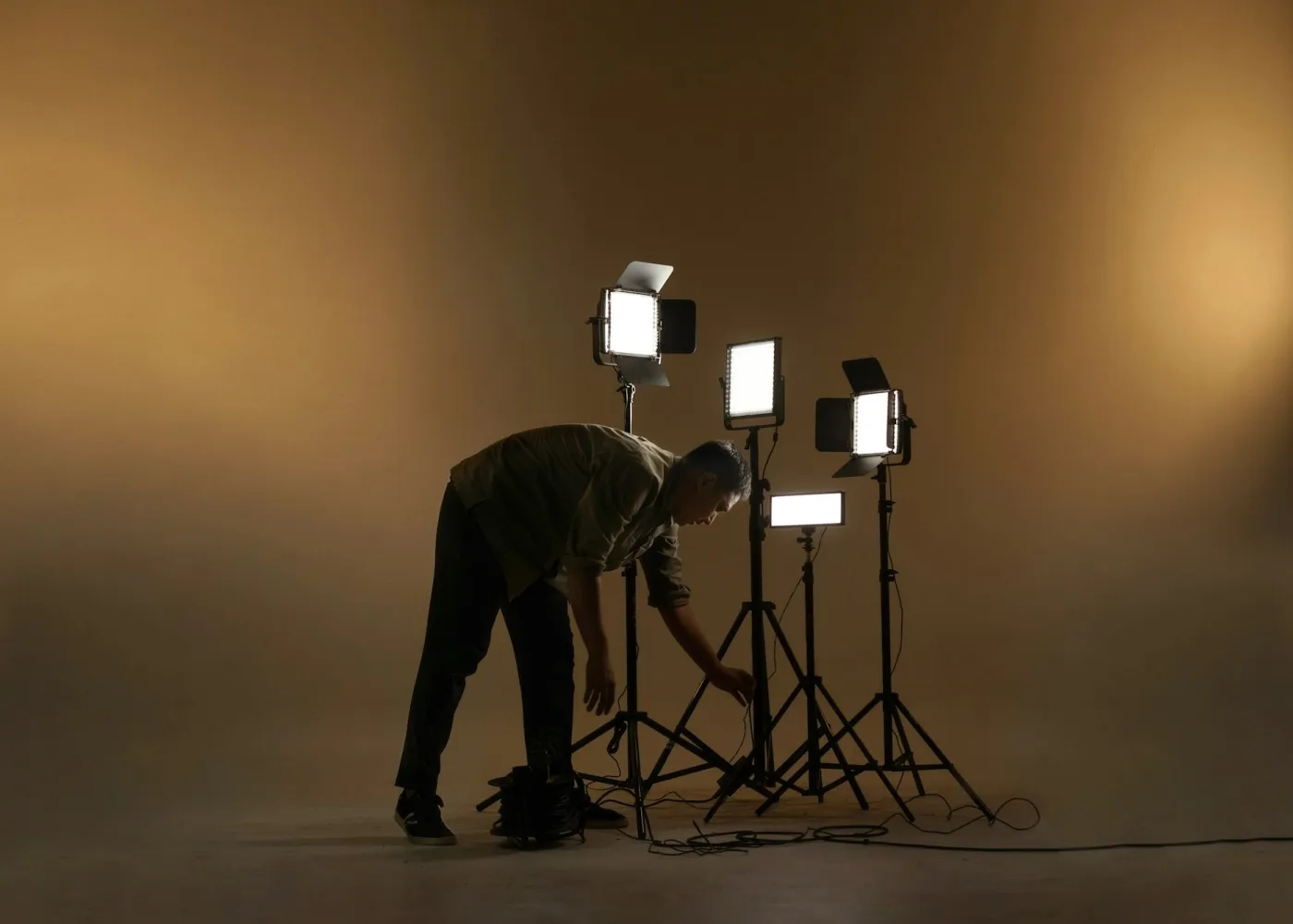 Lights ready for a shoot