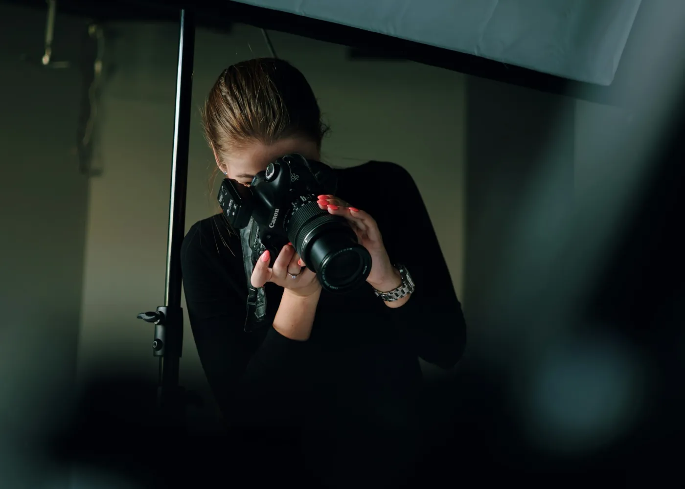 A photographer shooting